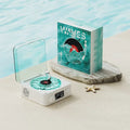 Cute Mini Vinyl Record Player with Bluetooth Speaker, RGB LED Night Light, and USB Rechargeable Clock