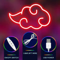 Wall Art Anime Red Cloud Sign – LED Neon Light for Bedroom and Game Room