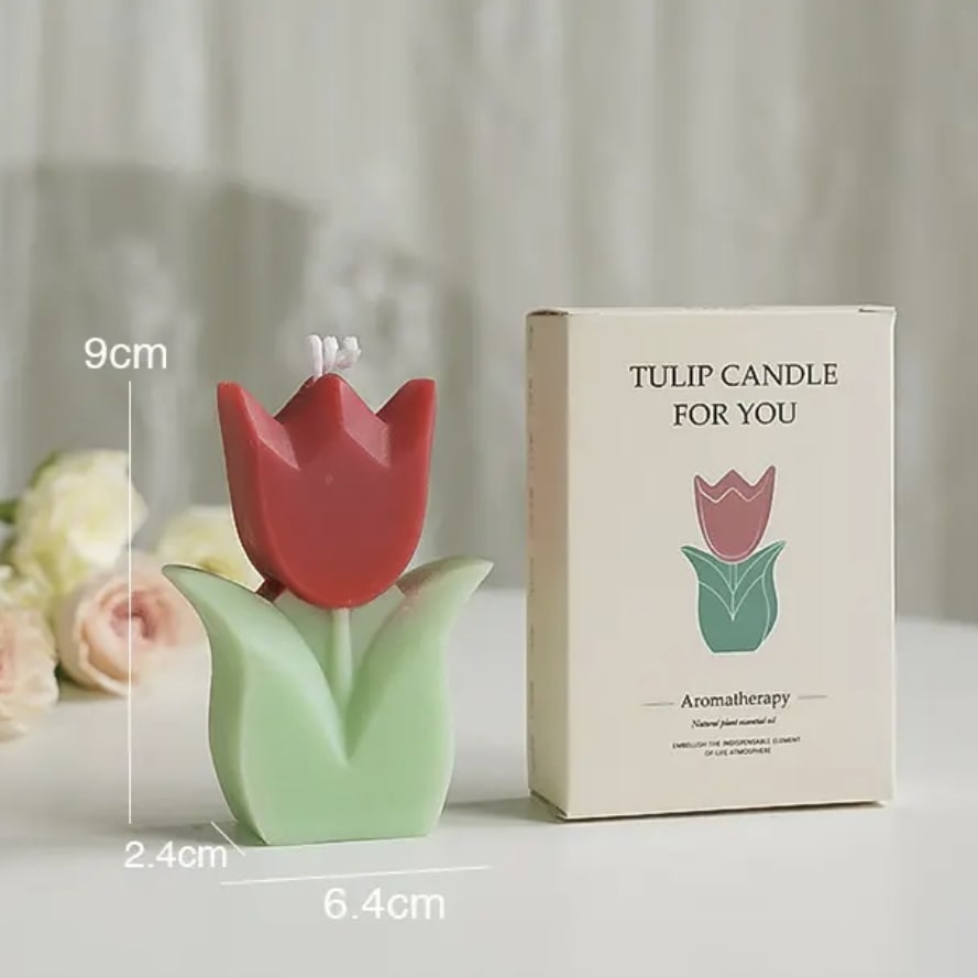 Small Tulip Soy Wax Candle for Relaxation