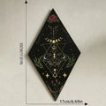 Vintage geometric wooden wall decor with moon design